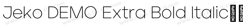 Jeko DEMO Extra Bold Italic字体转换